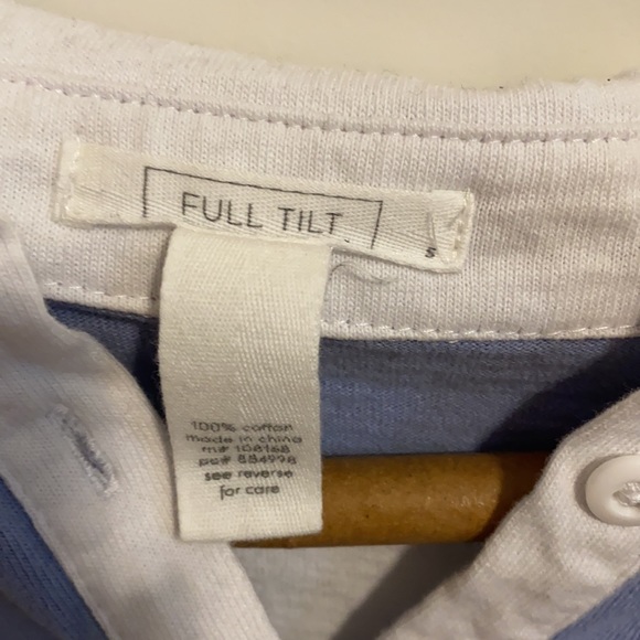 tillys striped collared cropped tee - Picture 2 of 4